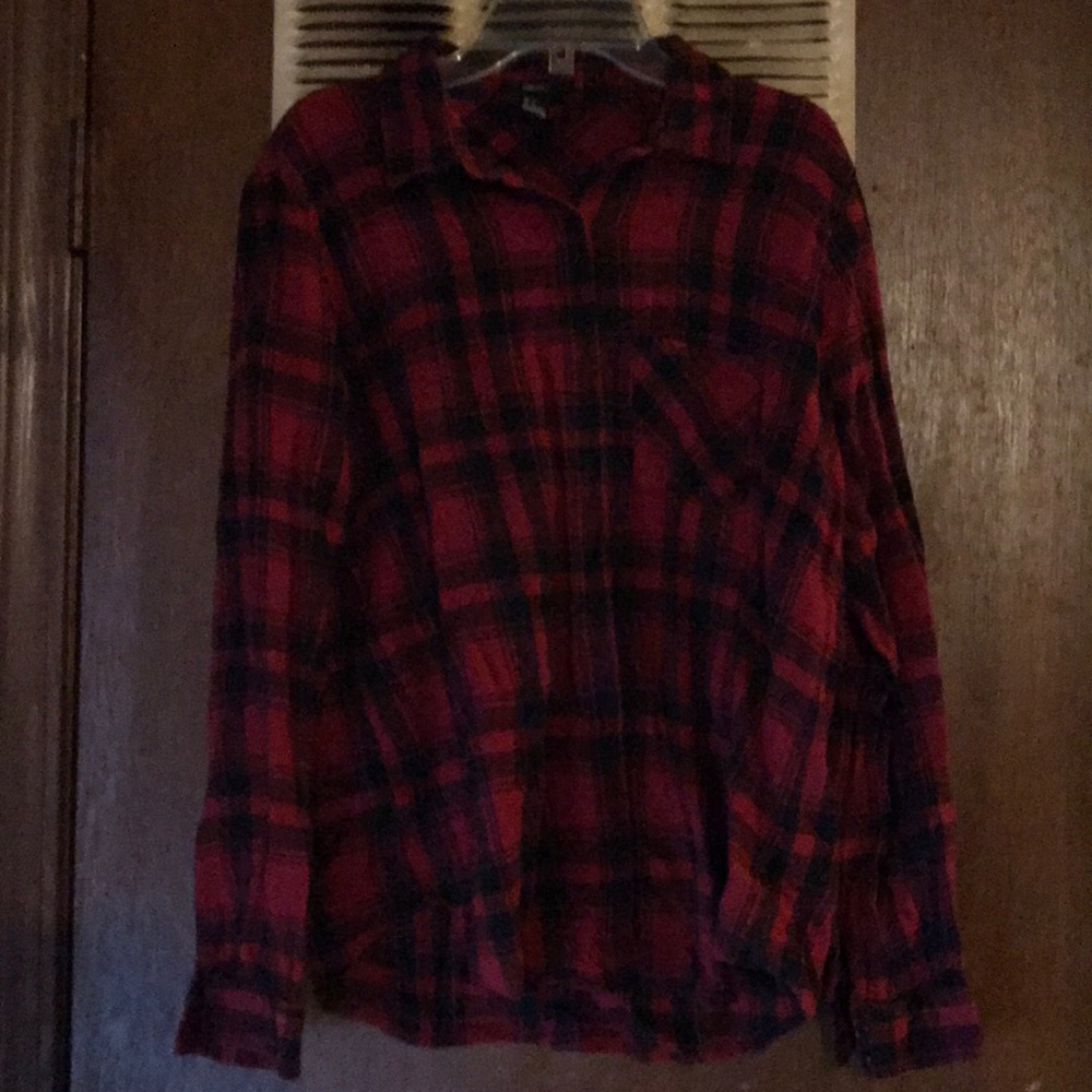 Plaid and flannel button up